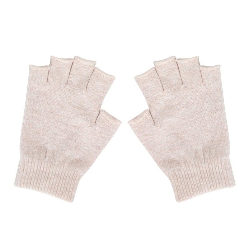 ZLYC Women Winter Fingerless Gloves Wool Knit Half Finger Stretch