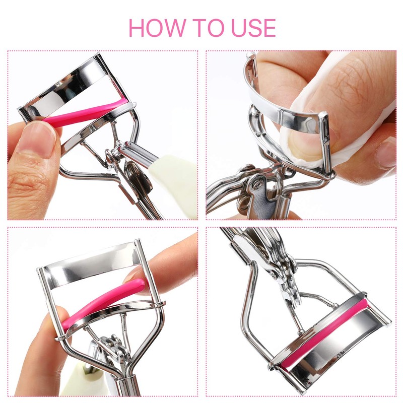 Mudder 80 Pieces Eyelash Curler Refills Pads Soft Curler Replacement