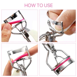 Mudder 80 Pieces Eyelash Curler Refills Pads Soft Curler Replacement Refills Pads for Universal Eyelash(Rose Red, Purple, Pink and Dark Rose Red)