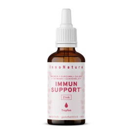 InnoNature Immune Support* Drops | Made from Ginger, Curcuma, Sage, Thyme and Natural Zinc | 50 ml, 1.7 mg Zinc per Recommended Consumption | Gluten Free, Vegan, Vegetable Based