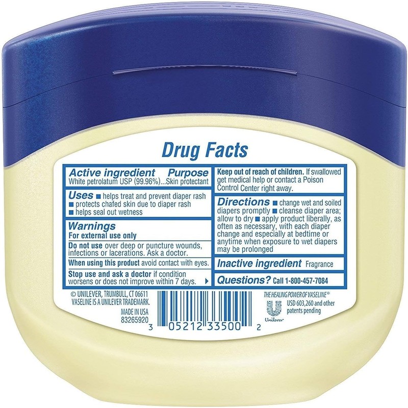 Vaseline 100% Pure Petroleum Jelly, Baby 13 Ounce (Pack of