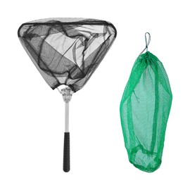 1 Piece Of Fishing Net, 1 Piece Of Fish Bag, Pond Cleaning Net, Long-Handled Pond Dip Net, Telescopic Fishing Net, Pond Fishing Tool Net