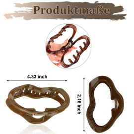 Exipsat Pack of 6 Large Hair Clips, Octopus Hair Clip, Women, Non-Slip Hair Claw for Thick Hair, Hair Styling Accessories for Women and Girls, Neutral Colours