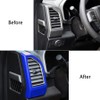 Keptrim for F-150 ABS Blue Dash Air Conditioner Outlet Vent