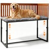 TIEBOLA Bedside Dog Bed 41"x18", Adjustable Height Metal Frame with