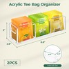 EsLuker.ly Tea Bag Holder Organizer for Counter Small Acrylic Teabag