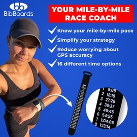 BibBoards Marathon Pace Band Half Marathon 2:30 - Your Personal Pace Coach for Races, Training - Waterproof, Lightweight Race Pace Band to Crush Goals - Running Accessories for Half & Full Marathons