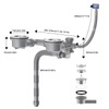 QruiLanTu Double Sink Drain Kit Space Saving Kitchen Sink Drain