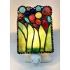 HUIMEIJU Tiffany Glass Night Light - Bedroom, Study, Aisle, Gem,
