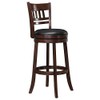 Lexicon Eschete Lattice Back Swivel Bar Stool, 30" SH, Dark