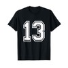 Number 13 Varsity Sports Team Jersey 13th Birthday 13 Years