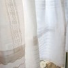 SunnyDayFabric Patchwork Cafe Curtain Off White Approx. 47.2 inches (120