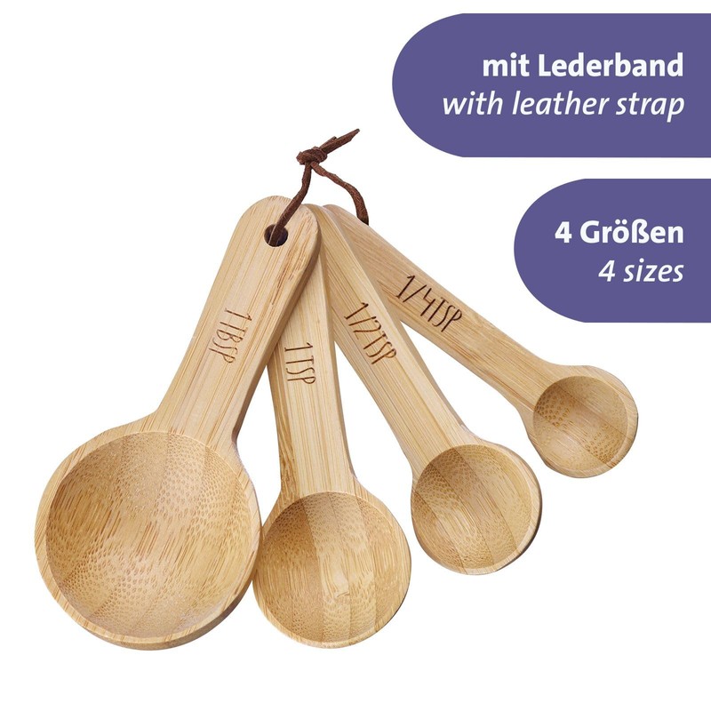 Westmark Woody Measuring Spoons Set - 4 Premium Measuring Spoons