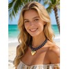 joymiao Beaded Necklace for Women Chunky Beaded Necklace Big Bead