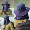 ehsbuy Fishing Hat Men's Wide Brim Mesh Tropical Hat Safari