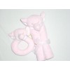 Super Soft Security Blanket with Matching Rattle Baby Gift Set