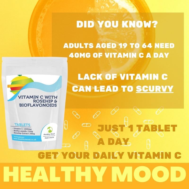 Vitamin C 1000mg with Rosehip & Bioflavonoids 7 Tablets -