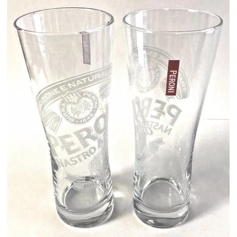 Peroni Birra Italia .4 l Glass Superior Beer - Set