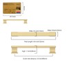 Amerdeco 10 Pack Brushed Gold Cabinet Pulls 3-3/4 Inch(96mm) Hole