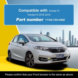 Goholy Car Front Bumper Tow Hook Cover Compatible with Honda Fit 2018 2019 Trailer Cover Cap 71104-T5H-H500 71104T5HH500 Small Lid Towing Eye Cap