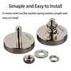 MUTUACTOR Ultra-Strong Circle Cup Magnet with 1/4"-20 Male Thread Stud,