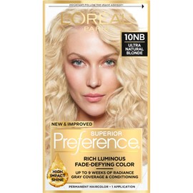 L'Oréal Paris Superior Preference Fade-Defying + Shine Permanent Hair Color, 10NB Ultra Natural Blonde (1 Kit) Hair Dye