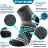 Merino Wool Ankle Hiking Running Socks Warm Winter Thermal Thick