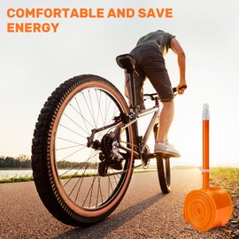 2 Pack TPU Inner Tubes, 700C Ultralight Bike Inner Tube Compatible with 700 x 18-35C with 65mm/80mm Presta Valves, Bicycle Tire Tubes for Road Bike, Lightweight 40g (700c X 18-35c (65mm Valve))