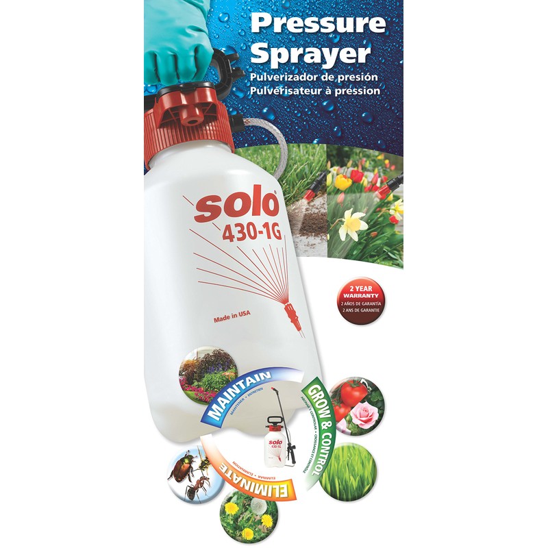 Solo 430-1G 1-Gallon Handheld Farm and Garden Sprayer, with Shut-off