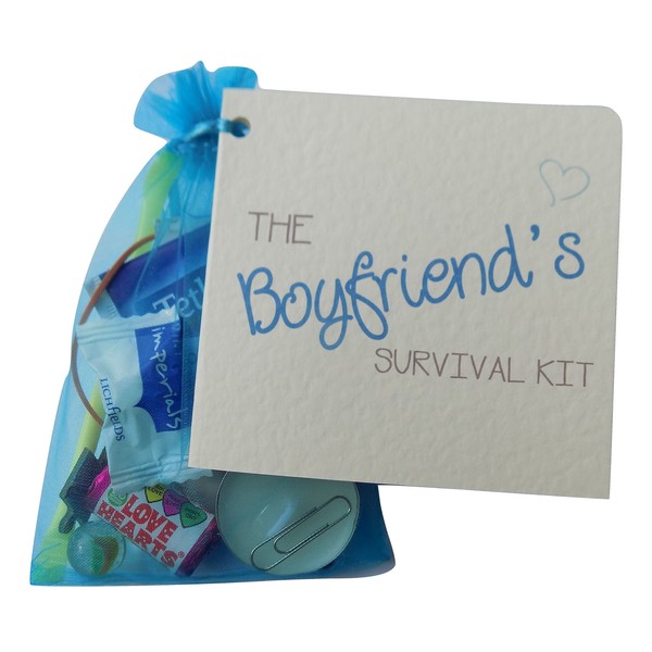 Boyfriend Novelty Survival Kit. Love Token, Christmas, Valentines Day, Keepsake