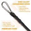 Bungee Cords with Carabiner Clips, 4PCS Black Bungee Ropes 40Inch