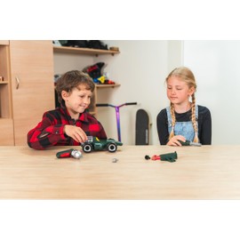 Theo Klein 8375 Bosch Grand Prix Koffer mit Ixolino |Batteriebetriebener Akkuschrauber Ixolino | Rennwagen in 10 Teile zerlegbar | Spielzeug für Kinder ab 3 Jahren