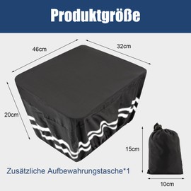 Rain Cover Bicycle Basket, Bicycle Basket Cover, Waterproof with Reflective Strips, Bicycle Basket Cover for All Bicycle Baskets, Bicycle Basket Cover Rear with Storage Bag (Black)