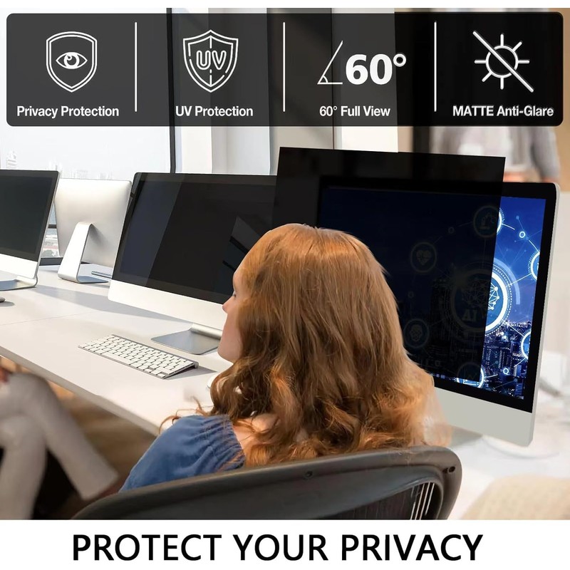 ZCAZY 32 Inch Computer Monitor Privacy Screen Filter - Eye