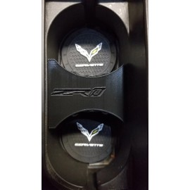 CORVETTE CHANNEL *NEW*-"ZR-1" LOGO C7 CORVETTE CUP HOLDER CENTER DIVIDER REPLACEMENT