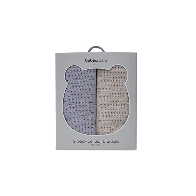 Bubba Blue Cellular Baby Blanket, 70 x 90 cm Size,