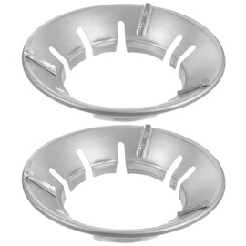 Kichvoe Universal Wok Ring for Gas Stove 2Pcs Stainless Steel Wok Support Rings 10X10X2.17 Inches Energy Saving Windproof Cover Round Bottom Stove Accessories