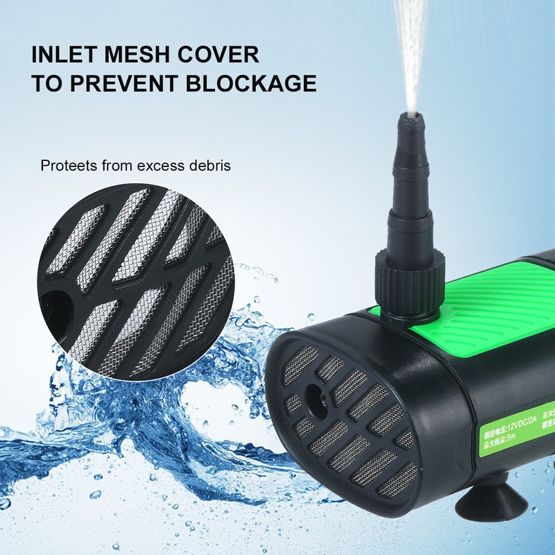 12V DC Brushless Submersible Water Pump 30W Ultra Quiet Fountain