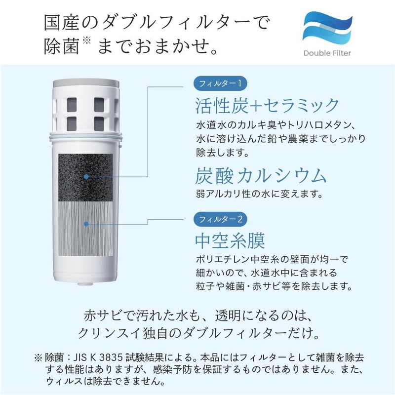 Cleansui CPC7W-NW Water Filter Pot Type Alkaline Series Replacement Cartridge,