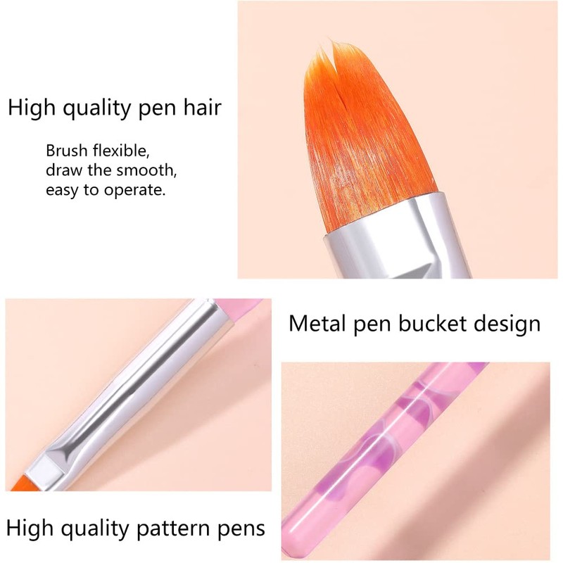 Gel Nails Brushes,7-Piece Sculpting Pencil Multifunctional Gel Nail Art Tool