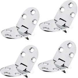 2/4Pcs Marine Stainless Steel 316 Cabin Door Flap Concealed Folding Table Hinges, 66 * 30mm 180 Degree Turn Plate Hinge Hidden Hinge Furniture Assembly Cabinet Door Hinges (4)