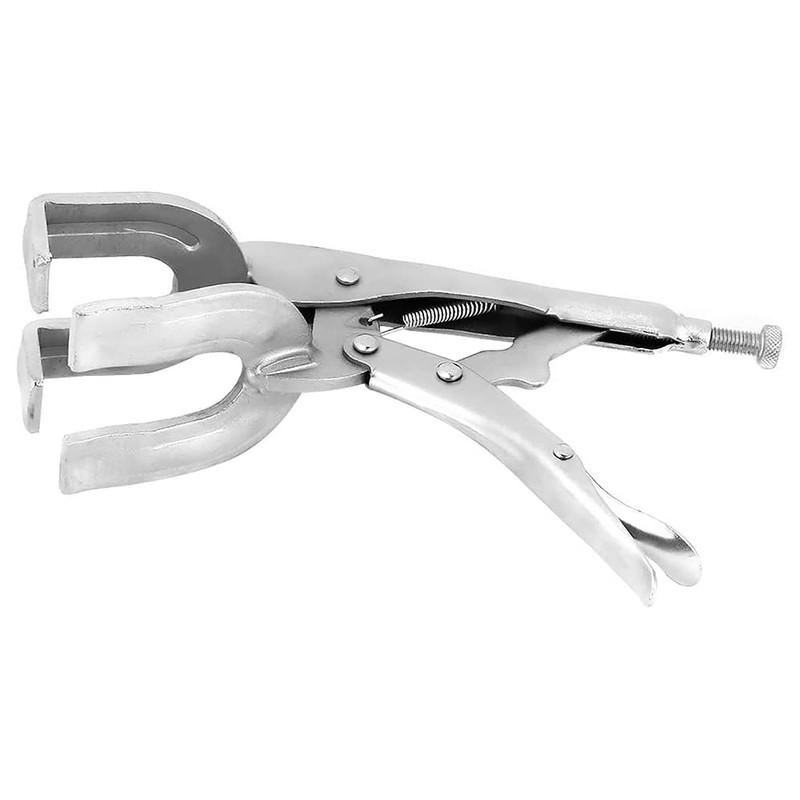 DEKTON DT20335 Welding Locking PLIER Silver 10",250MM,Adjustable Screw,HARDERED Steel,PRECISON Teeth,Heavy