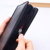 Black A6 Budget Binder Zipper PU Leather Binders Cover Refillable