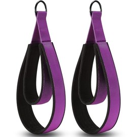 TOBWOLF 2 piezas correas 2 en 1 para pilates, cómodas correas de pie y mano para pilates, correas de doble lazo para reformador de pilates, equipo de 