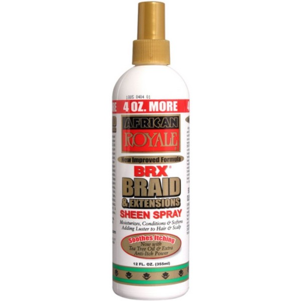 African Royale BRX Braid and Extensions Sheen Spray, 12 oz