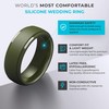 ThunderFit - Anillo de silicona para hombre, borde escalonado, alianza