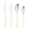 Grunwerg 24BX4311WH 24 Piece Cutlery Set, Stainless Steel, White