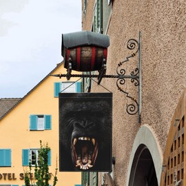 Roaring Orangutan Garden Flag 18"X12" Inch Double Sided For Outside Small Burlap Family For All Seasons