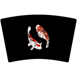 Mugzie 16 Ounce Stainless Steel Cocktail Shaker/Martini Shaker with Wetsuit Cover - Watercolor Koi