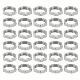 PATIKIL M10 x 0.75 Steel Hex Nuts 60 Pack Metric Thread Galvanised Fittings Nuts Screw Bolts Fixing Parts for Lamps Machine Repair 2.6 mm Height